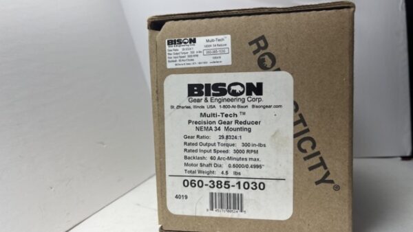 Bison Gear Reducer 060-385-1030 NEMA 34 Gearbox 29.8324:1