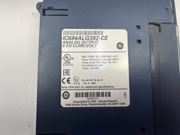 GE Fanuc® IC694ALG392 8-Ch Analog Output Module | Current/Voltage, 16-Bit - Image 4